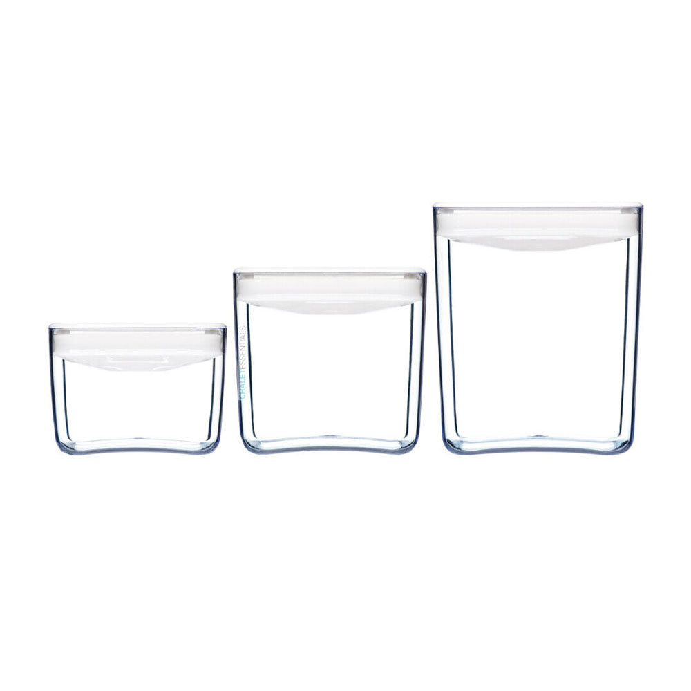 ClickClack Pantry Cube Container 3pcs (White)