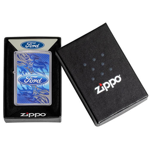 Zippo Ford Blue Logo Lighter