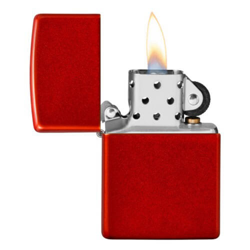 Zippo Metallic Matte Lighter (Red)