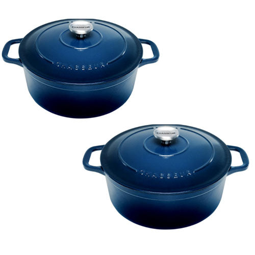Chasseur Round French Oven (Licorice Blue)