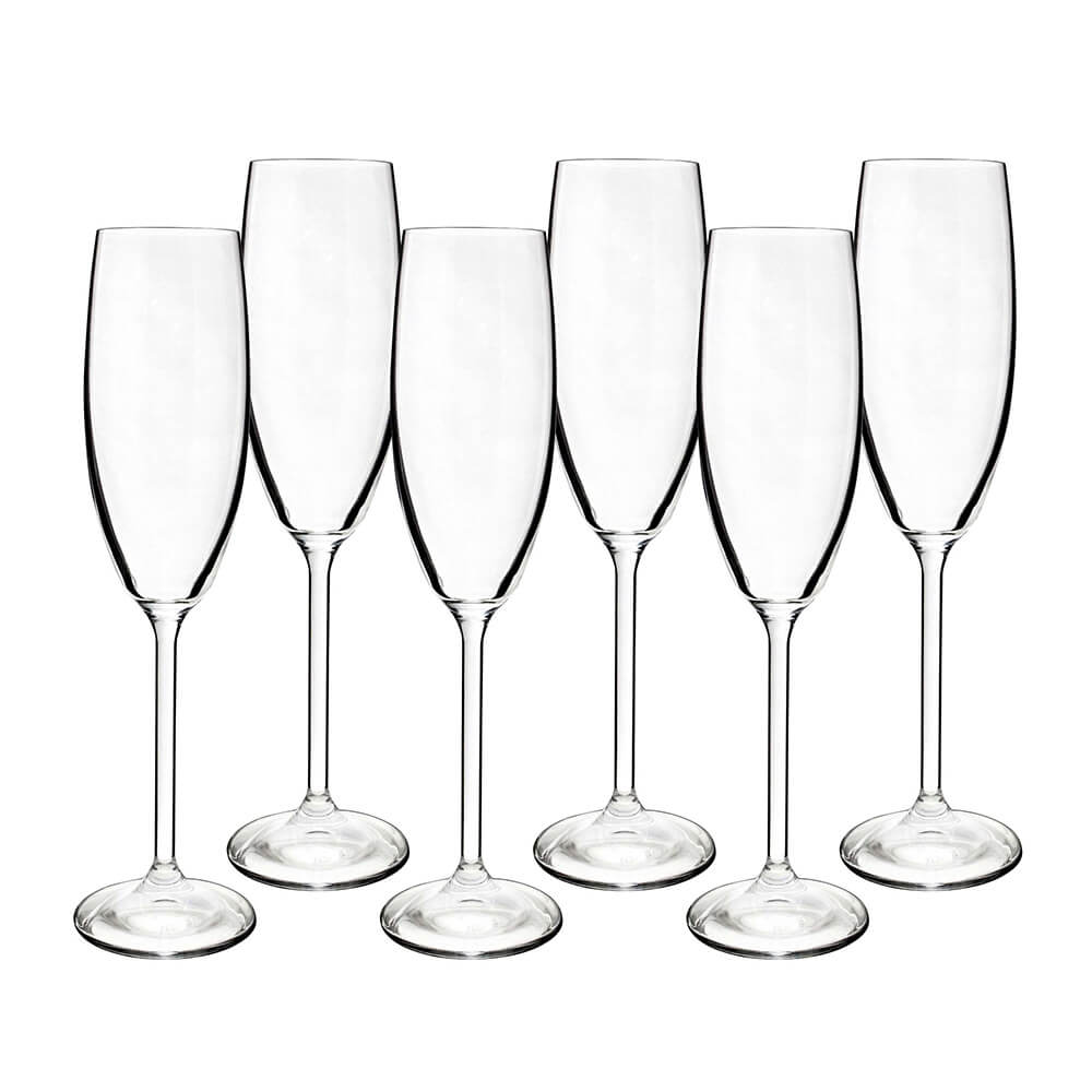 Bohemia Maxima Flutes Crystal Glass 220mL (Set of 6)