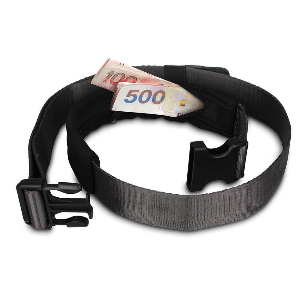 Cashsafe 25 Anti-Theft Deluxe Travel Belt Wallet (Black)