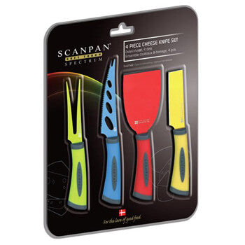 Scanpan Spectrum 4pc Cheese Knife Set