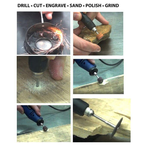 210pc Rotary Tool Kit w/Flex Shaft Engrave Drill Sand Polish
