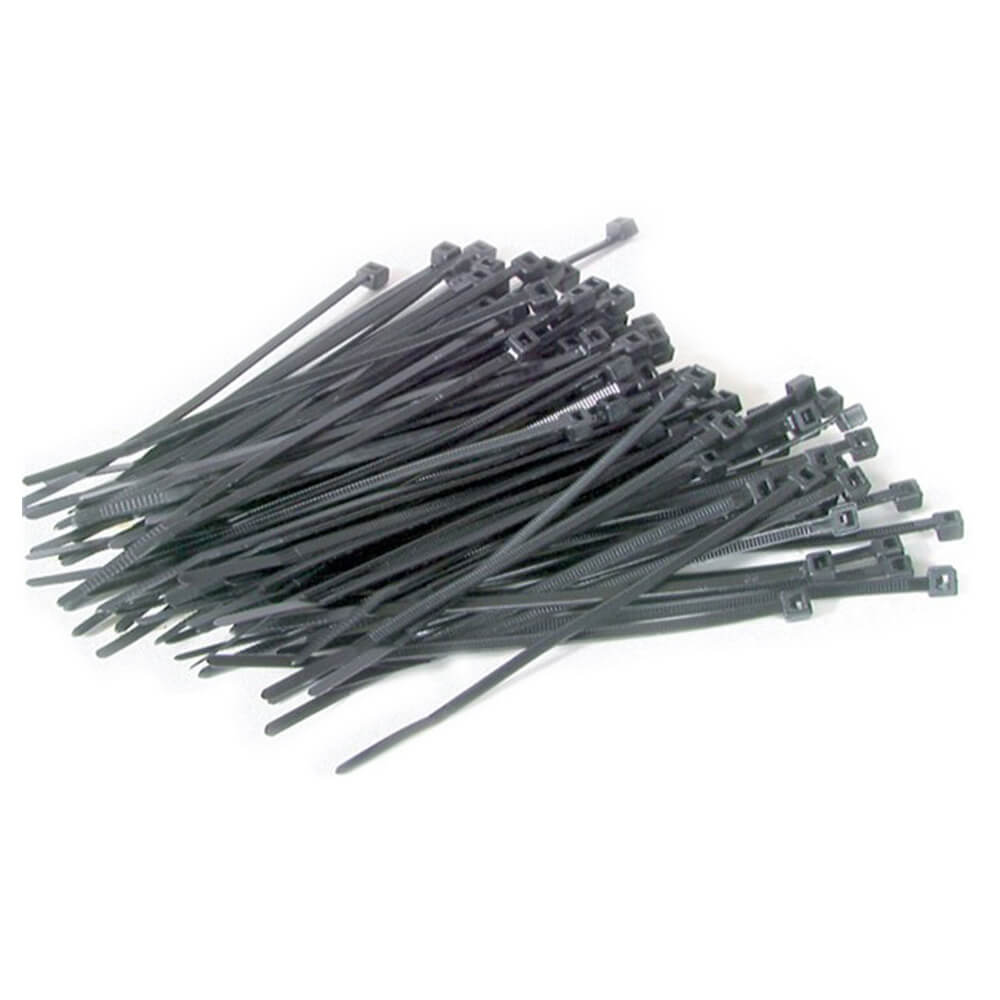 100x2.5mm Black Cable Tie 100 Pieces Pack