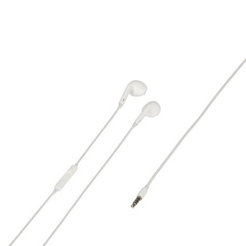 3.5mm Stereo Earphones w/ Microphone/Volume Control (White)