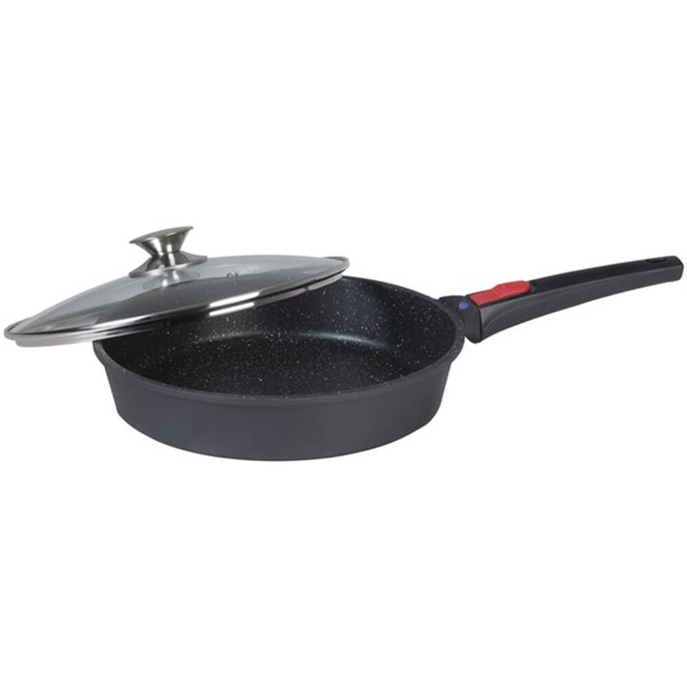 28cm Induction Fry Pan with Removeable Handle and Lid