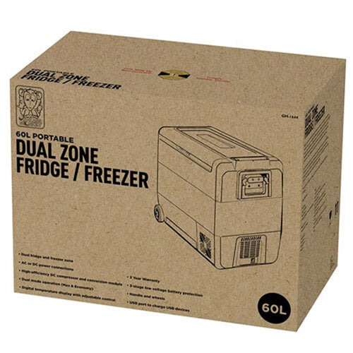 Chest Portable Type Dual Zone Fridge Freezer (60L)