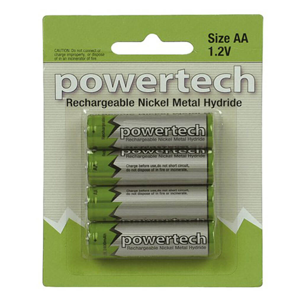Powertech Battery Pack of 4 (1.2V AA Batteries 2500mAh)