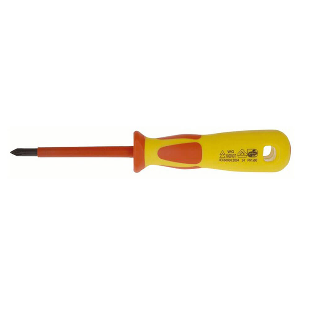 Ergonomic Insulated Phillips Screwdriver (#1 x 80mm)