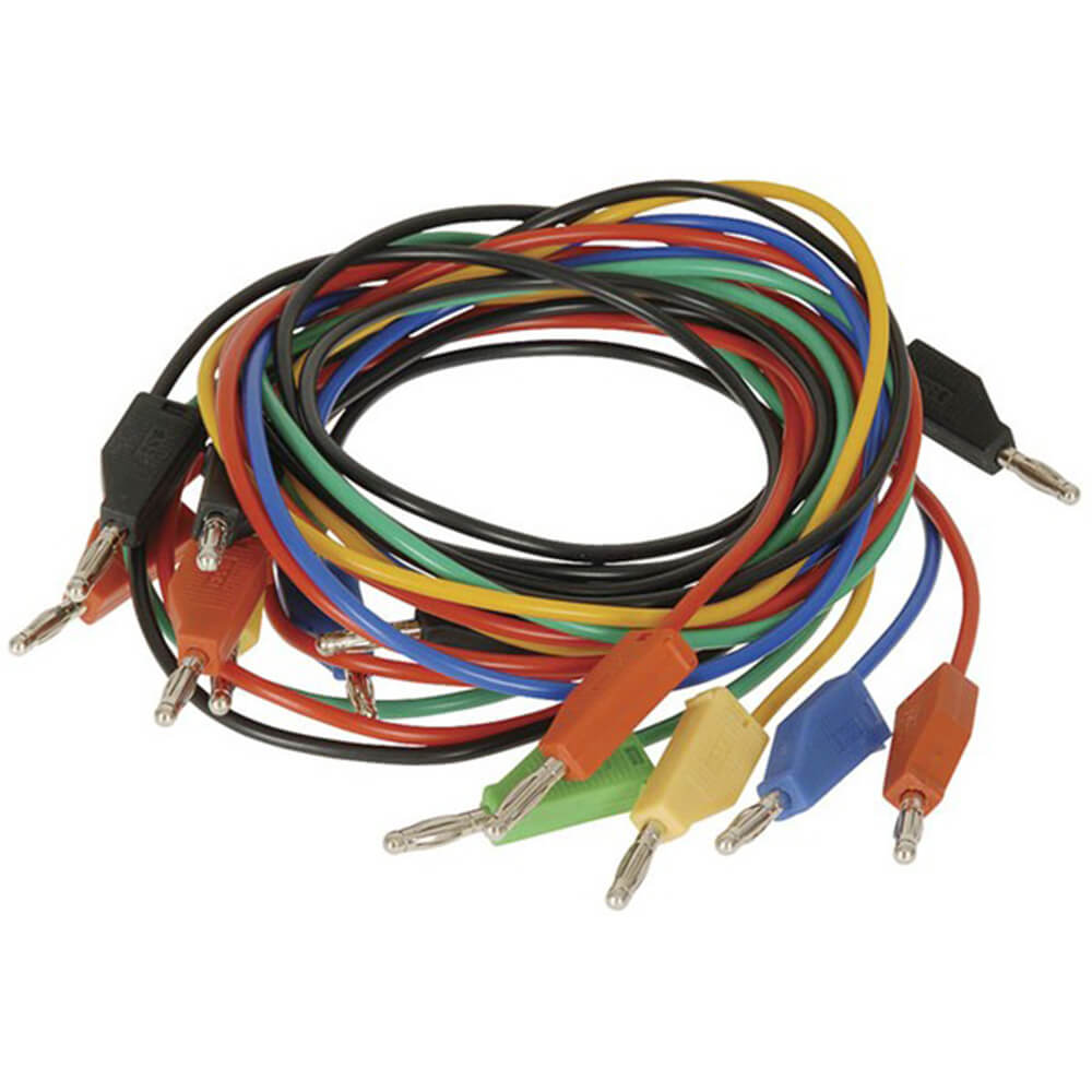 Banana Piggyback Probe Test Cables Lead Multicolor Pack