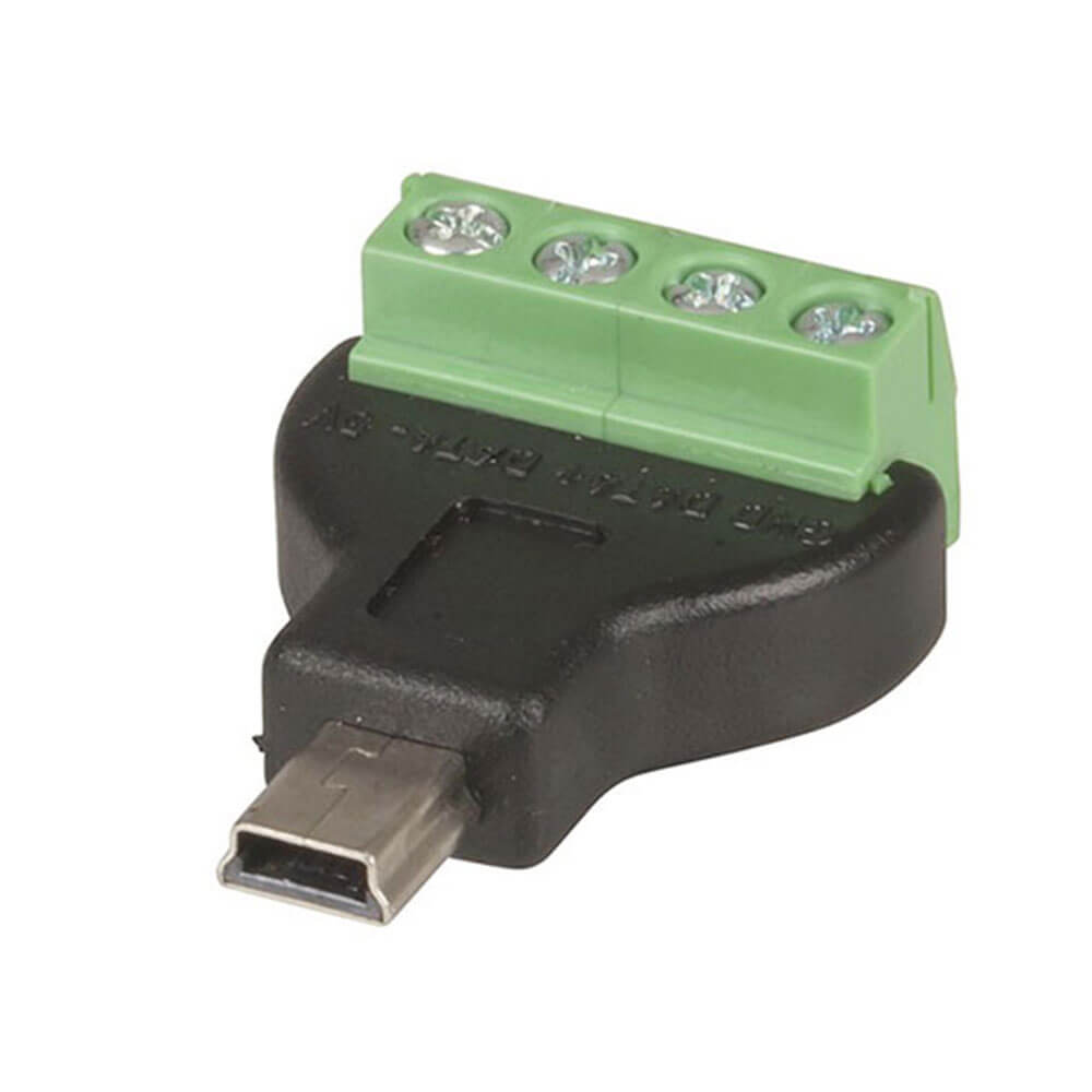USB 2.0 Mini B Plug to 4-Way Screw Header Adaptor