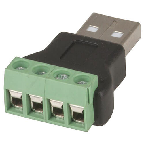 USB 2.0A Plug to 4-Way Screw Header Adaptor