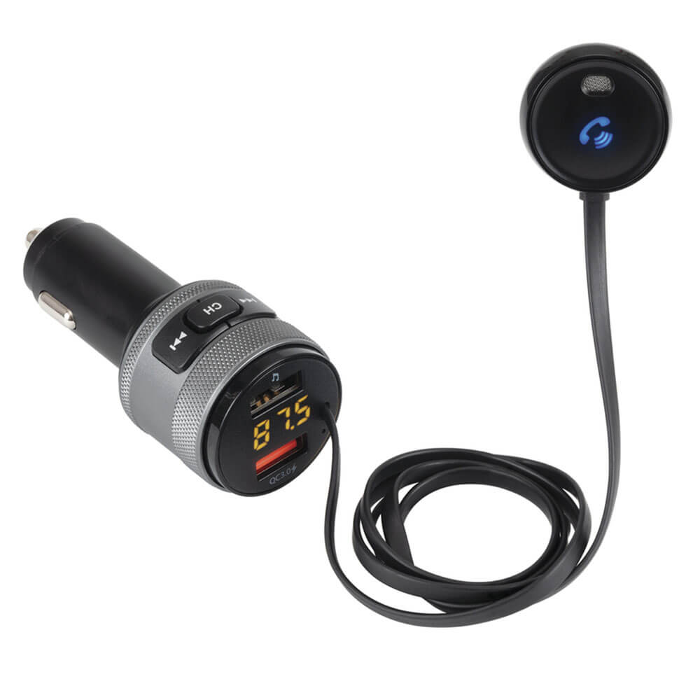 FM Transmitter with Bluetooth Technology USB & Mic Extension
