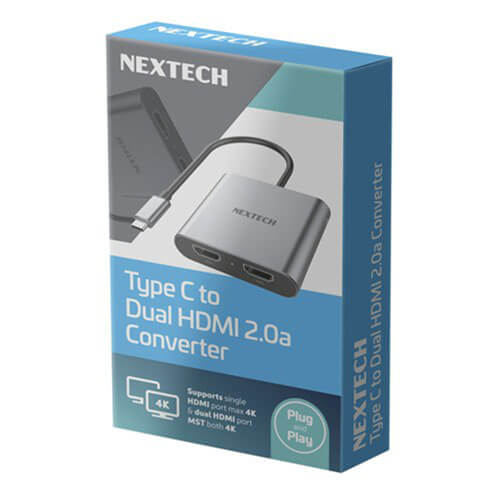 Nextech Type-C to Dual HDMI 2.0 Converter