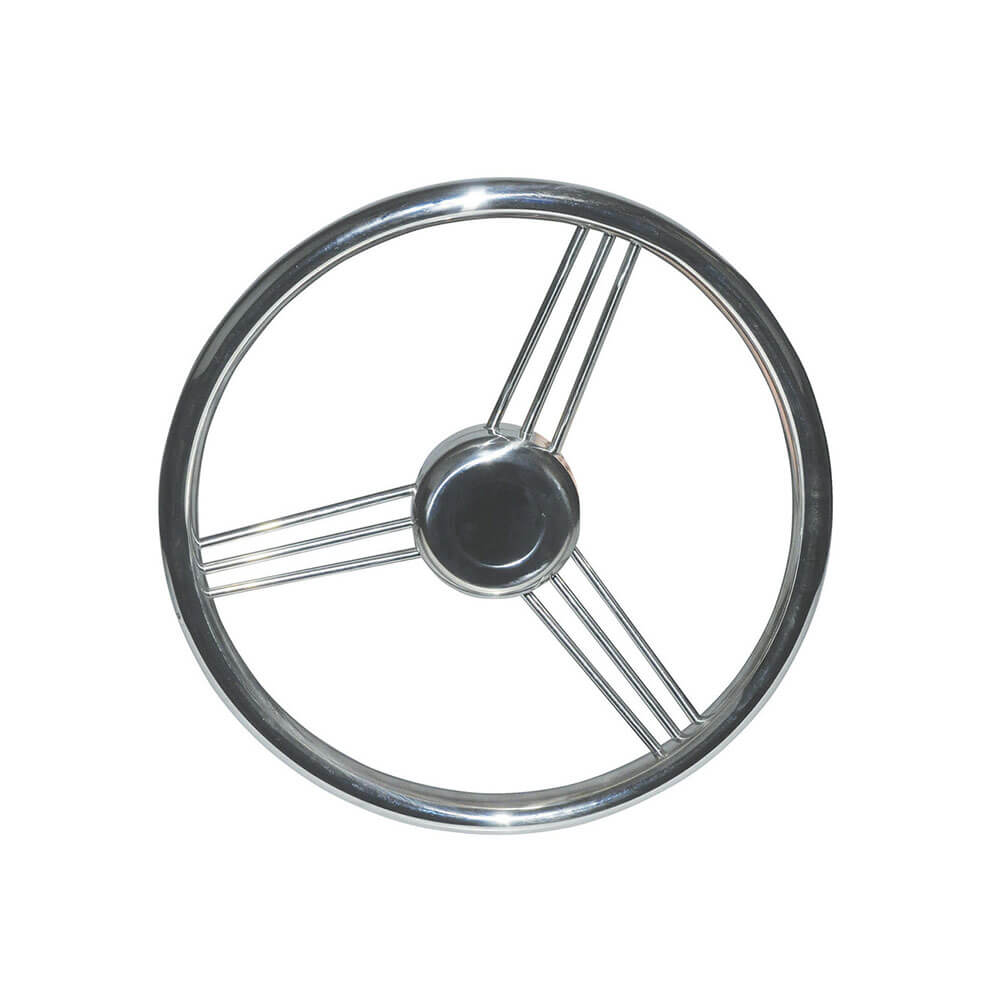 9 Spoke Stainless Steel Steering Wheel (345mm)