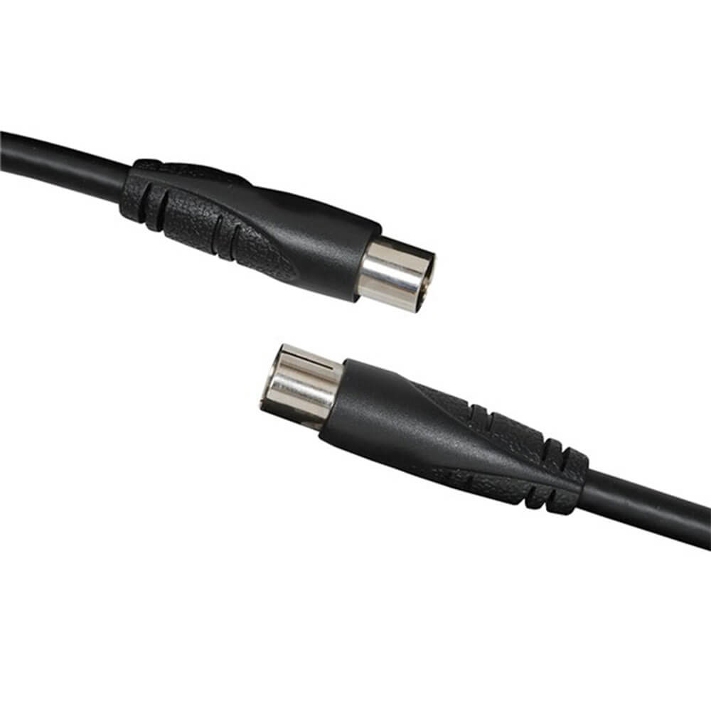TV Coaxial Plug to Socket Cable (Black)