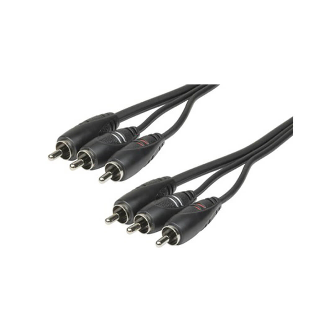 3 RCA Plugs to Plugs Audio Visual Connecting Cable