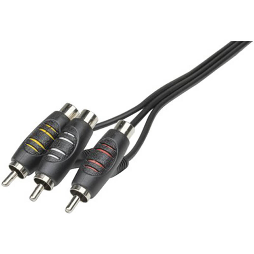 3 RCA Piggyback Plugs to 3 RCA Plugs Audio Visual Cable 1.5m