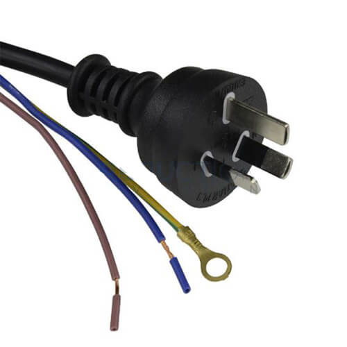 3 Pin Mains Plug to Bare Wires 1.8m