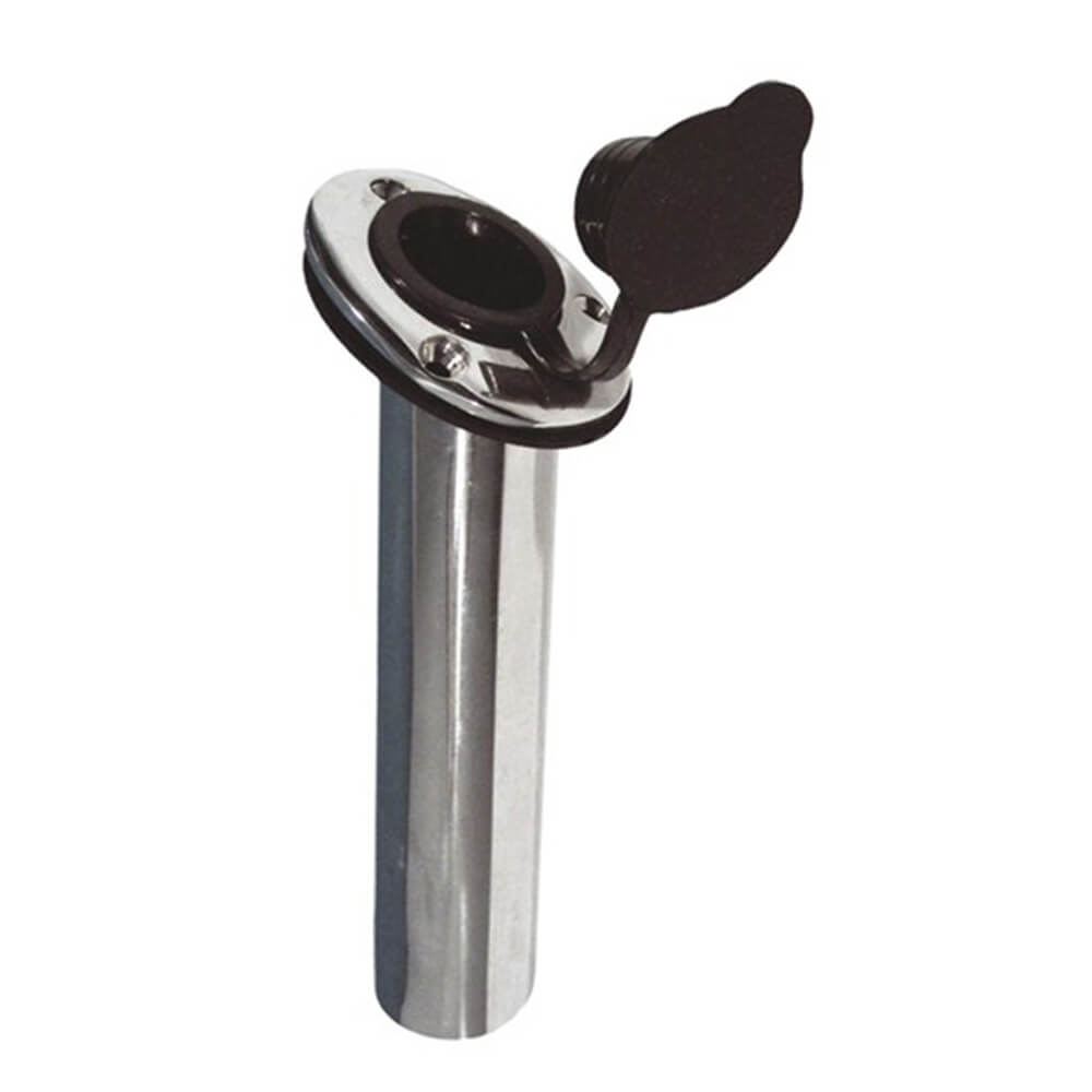 Stainless Steel Heavy Duty Oval Top Rod Holder with Cap