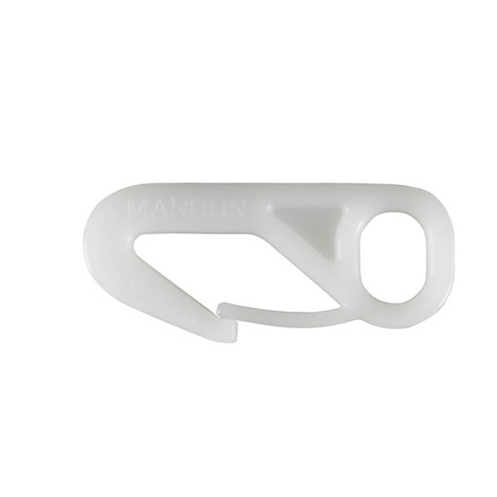 Shock Cord Nylon Snap Hook 10mm (White)