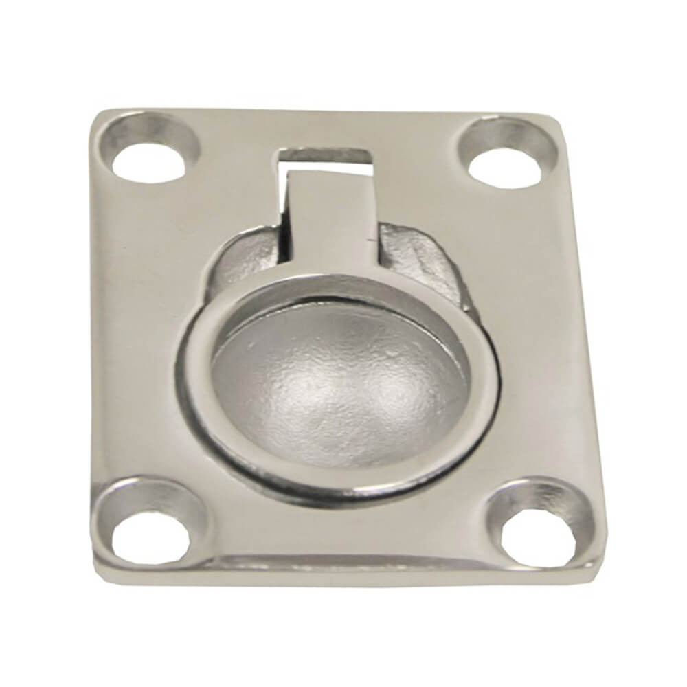 Rectangular Stainless Steel Flush Pull Cast (47x37mm)