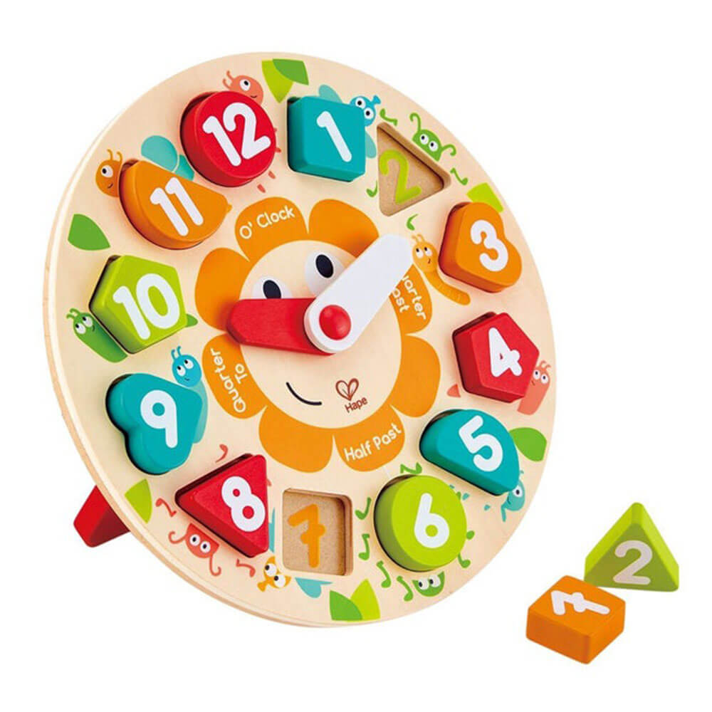 Hape Chunky Clock Puzzle Learning Wooden Puzzle