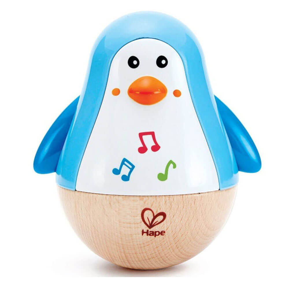 Hape Penguin Musical Wobbler Wooden Toddler Toy Game