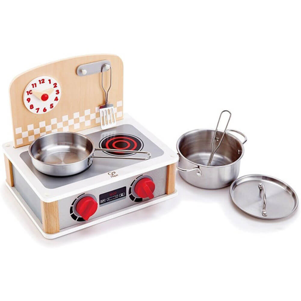 Hape 2-in-1 Kitchen & Grill Set Pretend Play Wooden Toy
