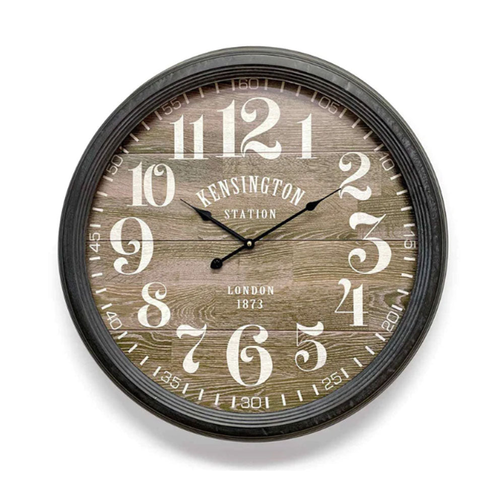 Kensington Station London Metal Wall Clock