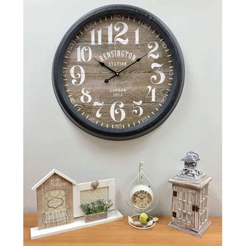 Kensington Station London Metal Wall Clock