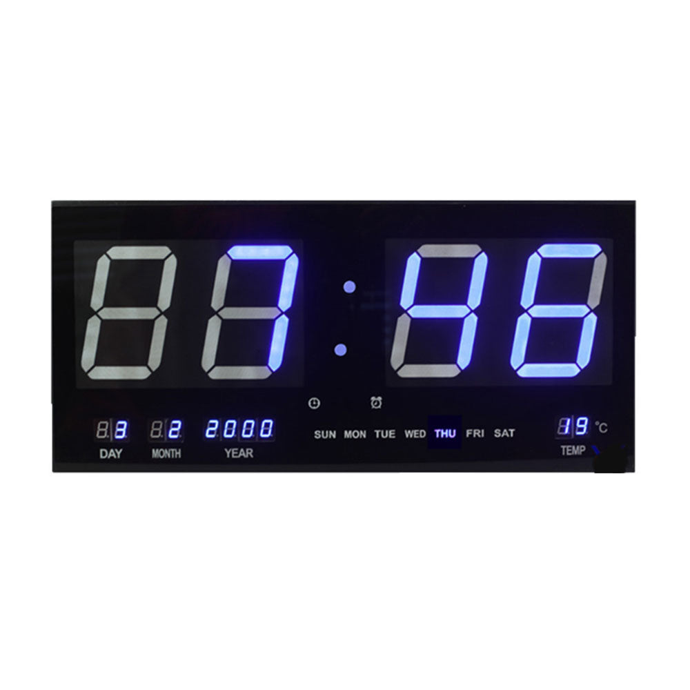 Multifunctional LED Wall Clock (Black)