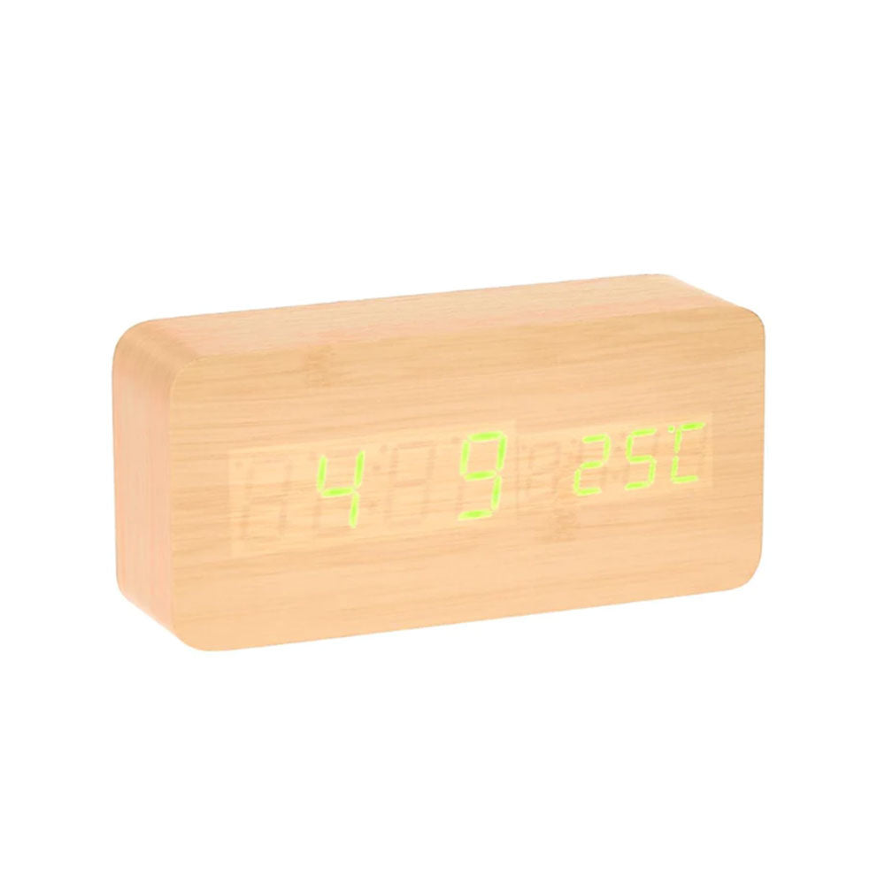 LED Cuboids Table Clock w/ Temperature Display