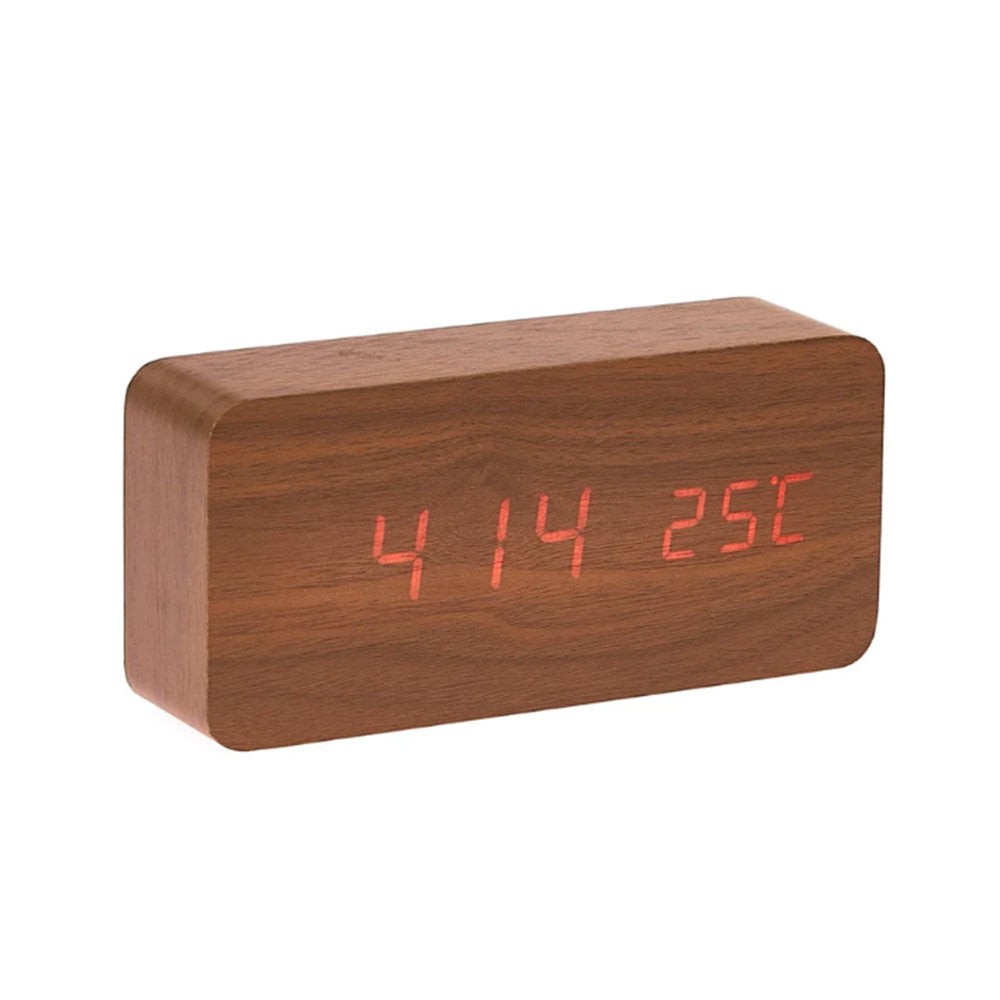LED Cuboids Table Clock w/ Temperature Display