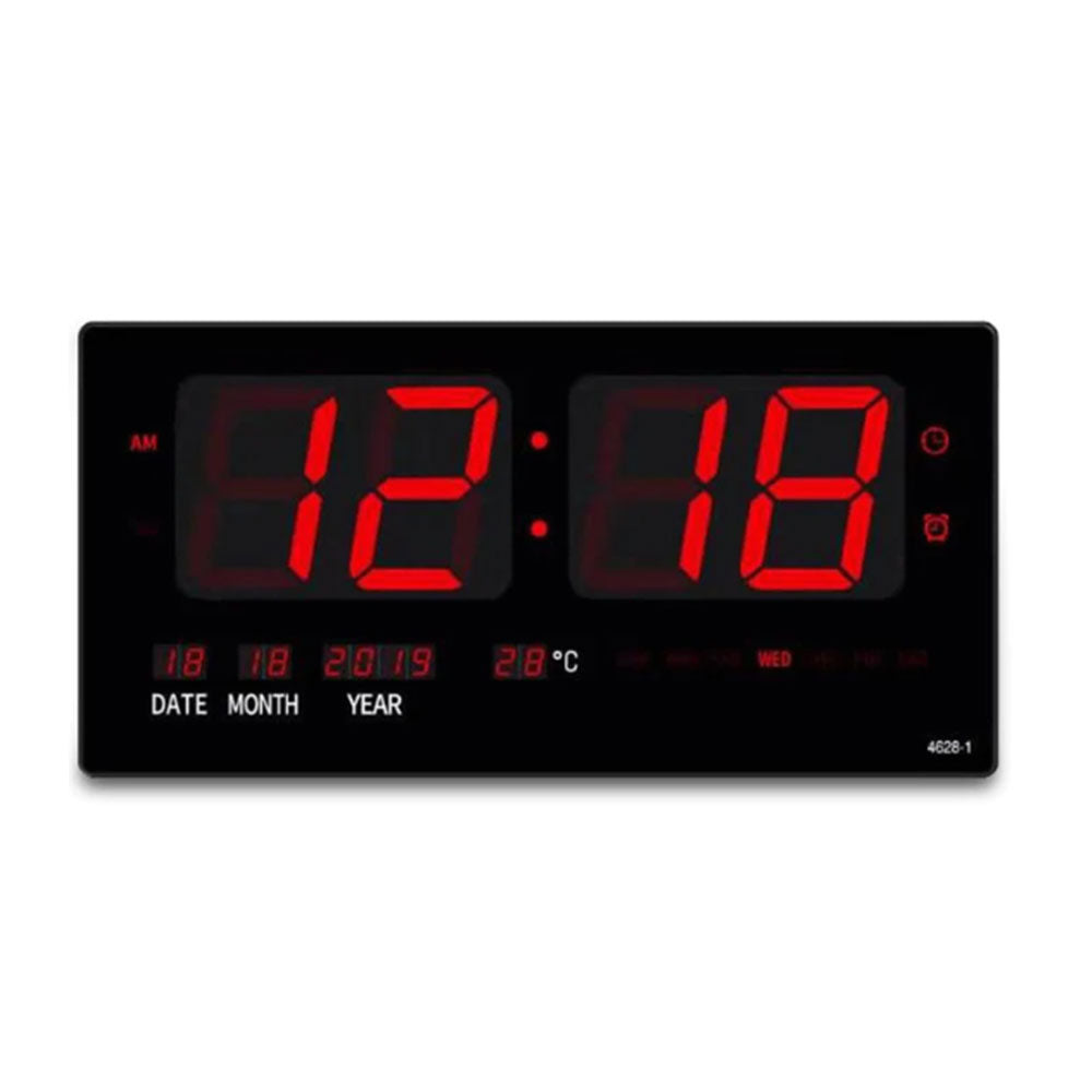 LED Calendar and Temperature Wall Clock