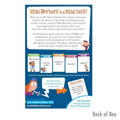 Miss Bernard Is a Wild Card My Weird School Game Card Game