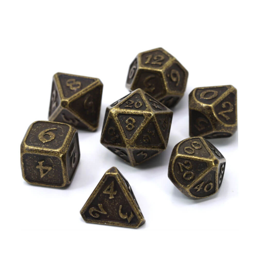 Dice Metal Set Polyhedral Mythica
