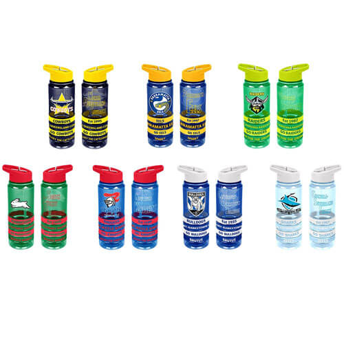 NRL Tritan Drink Bottle with Wrist Bands
