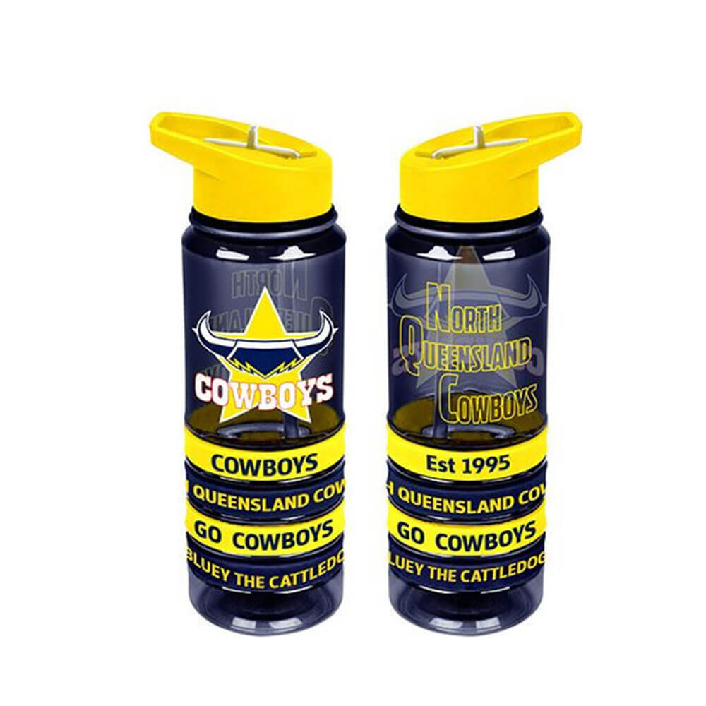 NRL Tritan Drink Bottle with Wrist Bands