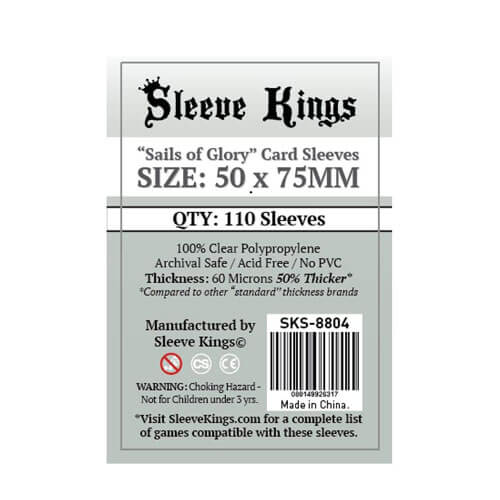 Board Game Sleeves 50mm x 75mm Sails of Glory (110)