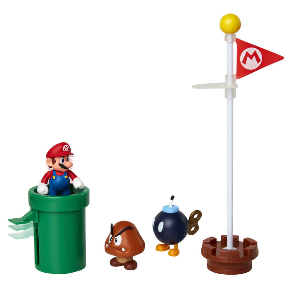 World of Nintendo 2.5" Acorn Plains Diorama Set Fig (5 Fig)