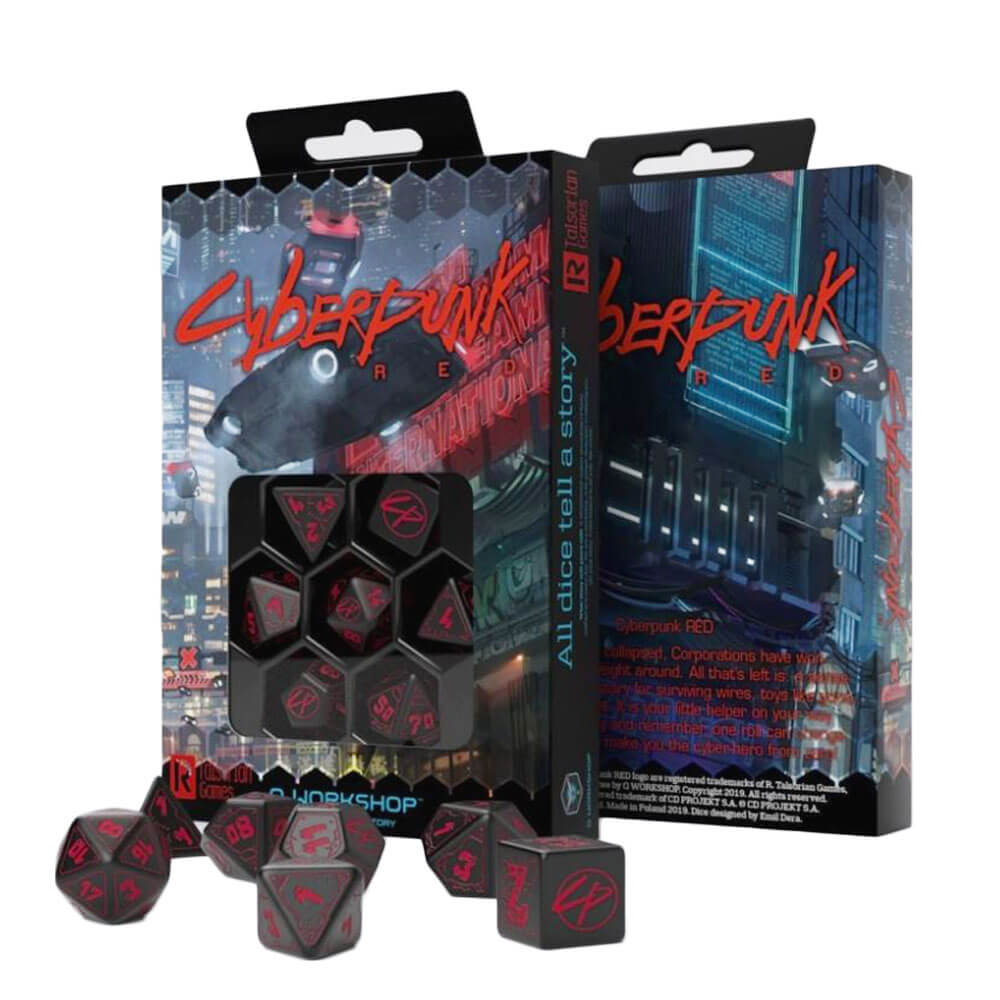 Cyberpunk Role Playing Game Dice Set (set of 7)
