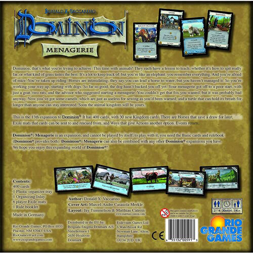 Dominion Menagerie Card Game