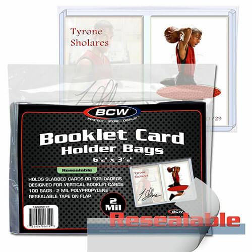 BCW Booklet Card Holder Resealable Bag (Vertical)