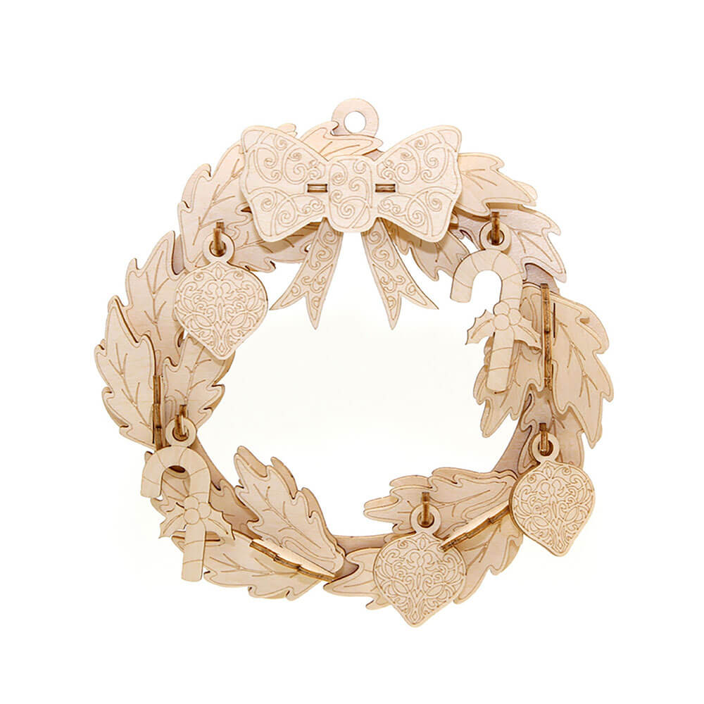 Incredibuilds Christmas Holiday Coll. Wreath 3D Wood Model