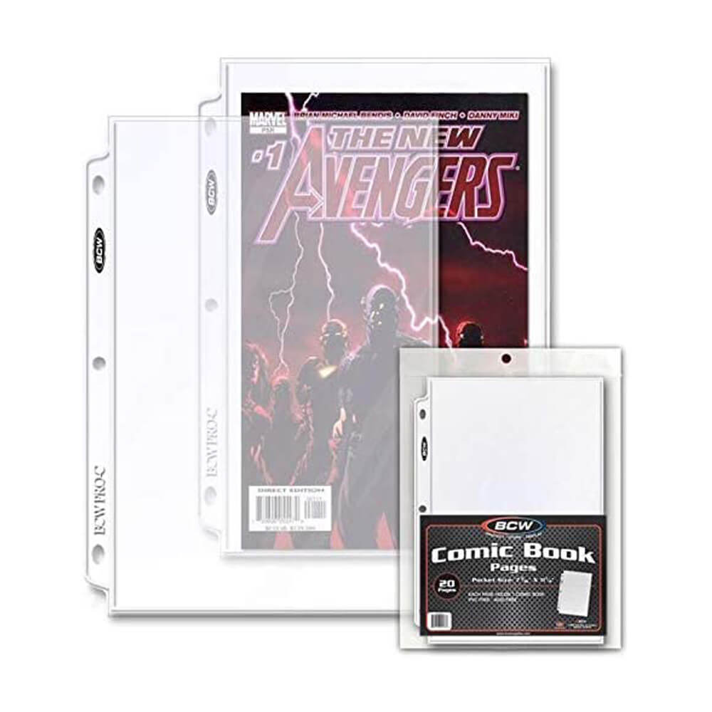 BCW 1 Pocket Protective Pages Comic Book Current/Silver (20)