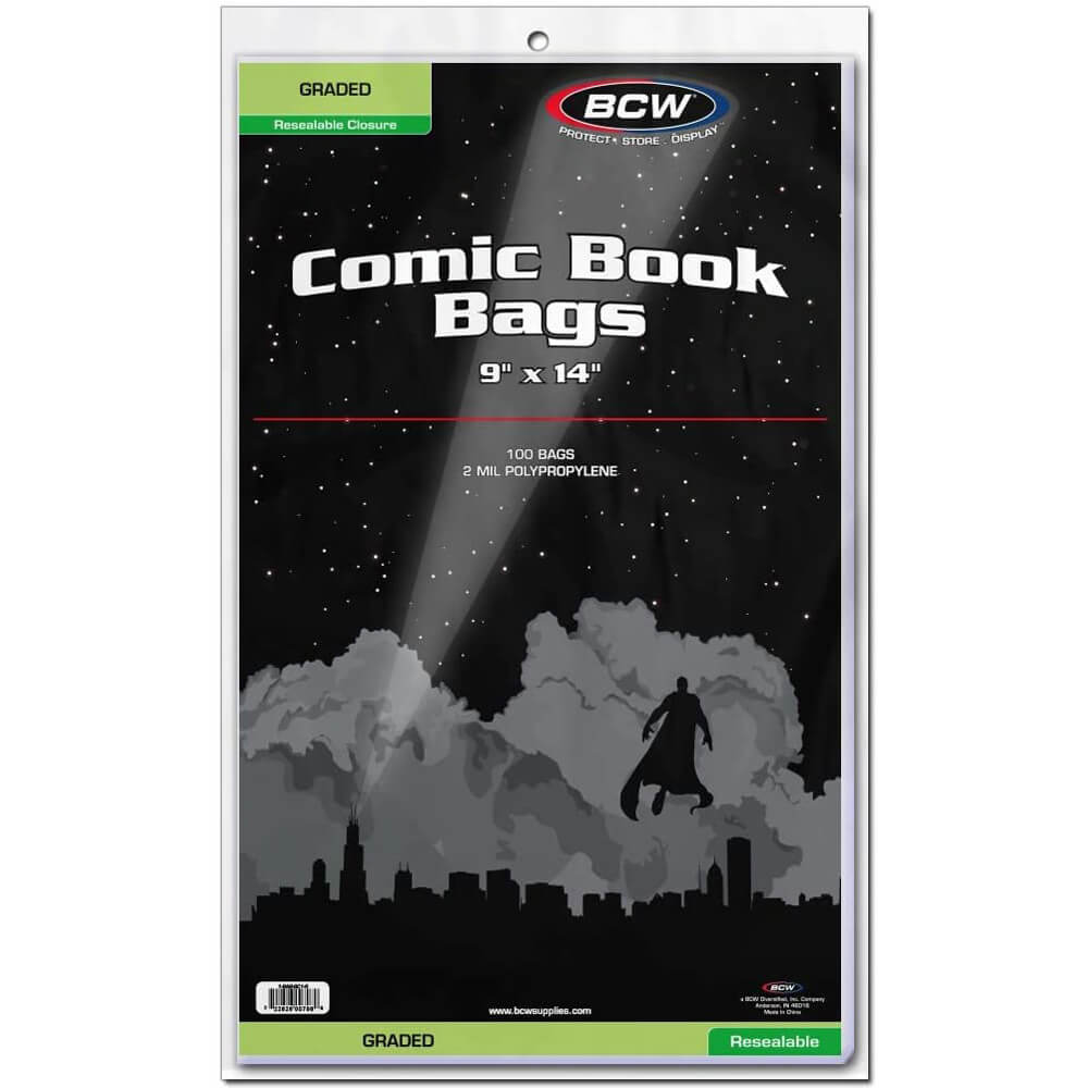 BCW Comic Book Bags Graded Resealable (100)