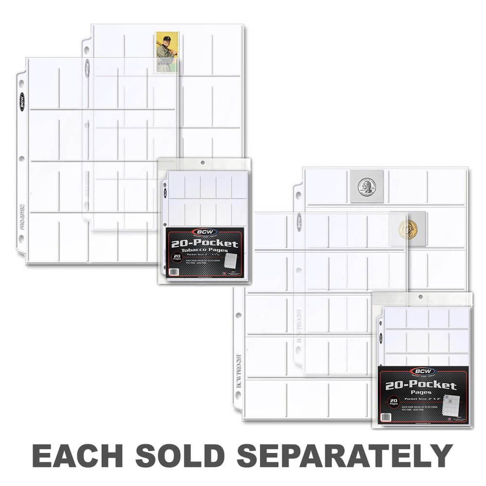 BCW 20 Pocket Protective Pages (20 Per Pack)
