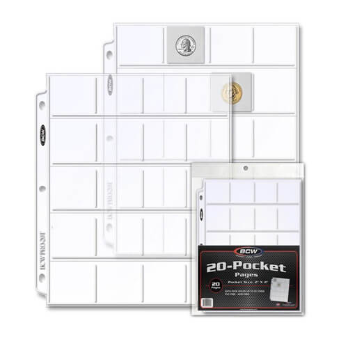 BCW 20 Pocket Protective Pages (20 Per Pack)
